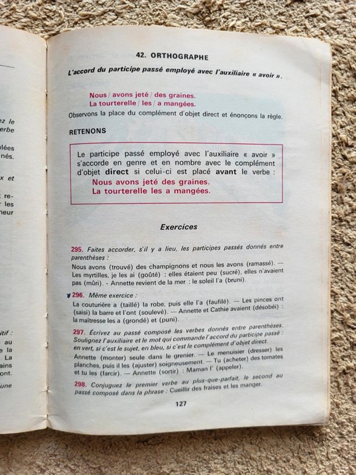 Manuel scolaire de collection paru en 1967 Grammaire fonctionnelle de R. Vaillot - photo numéro 9