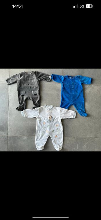 Lot de 3 pyjamas 3mois