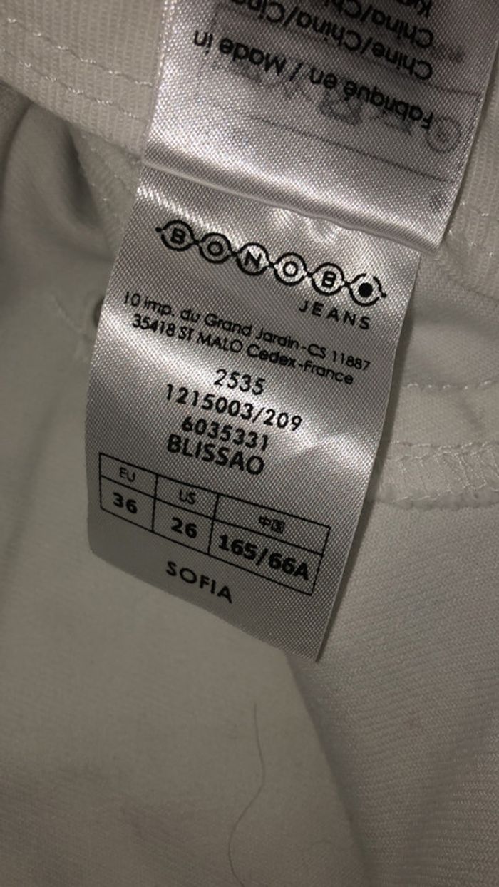 Jeans blanc taille 36 Bonobo jeans neuf sans étiquette - photo numéro 8
