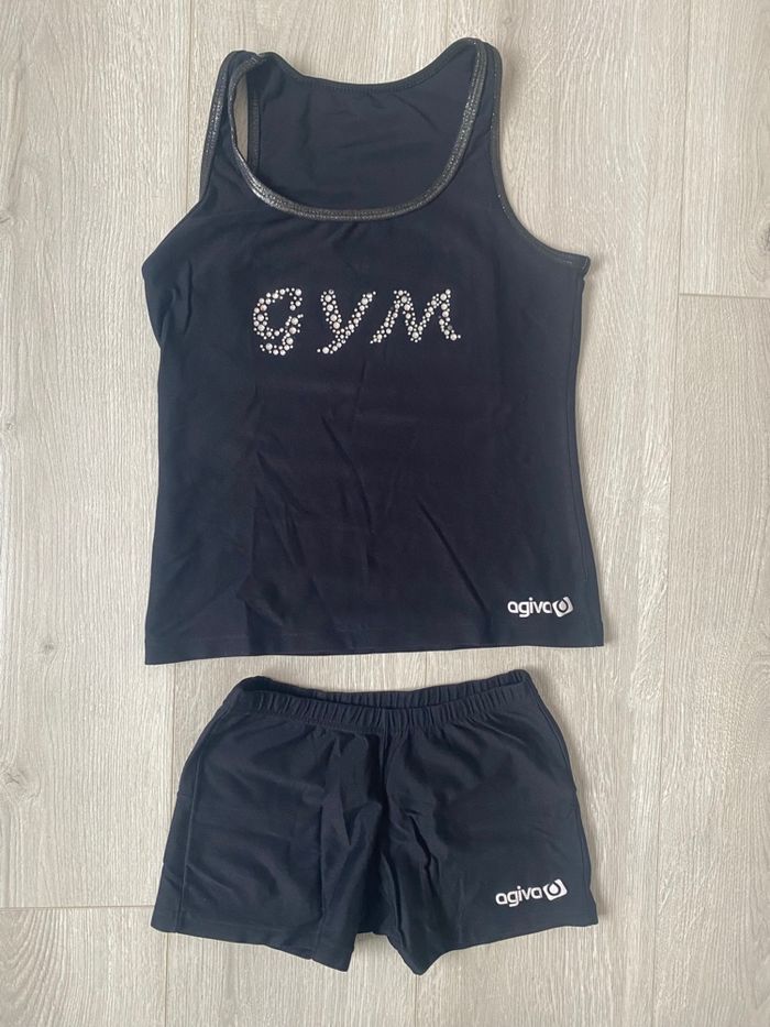 Ensemble de Gym Agiva strass - 12 ans