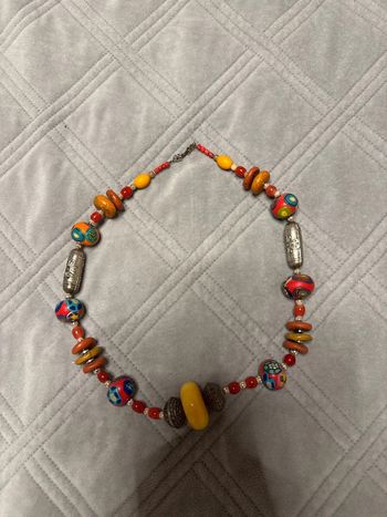 Collier ethnique multicolore – Pièce artisanale originale