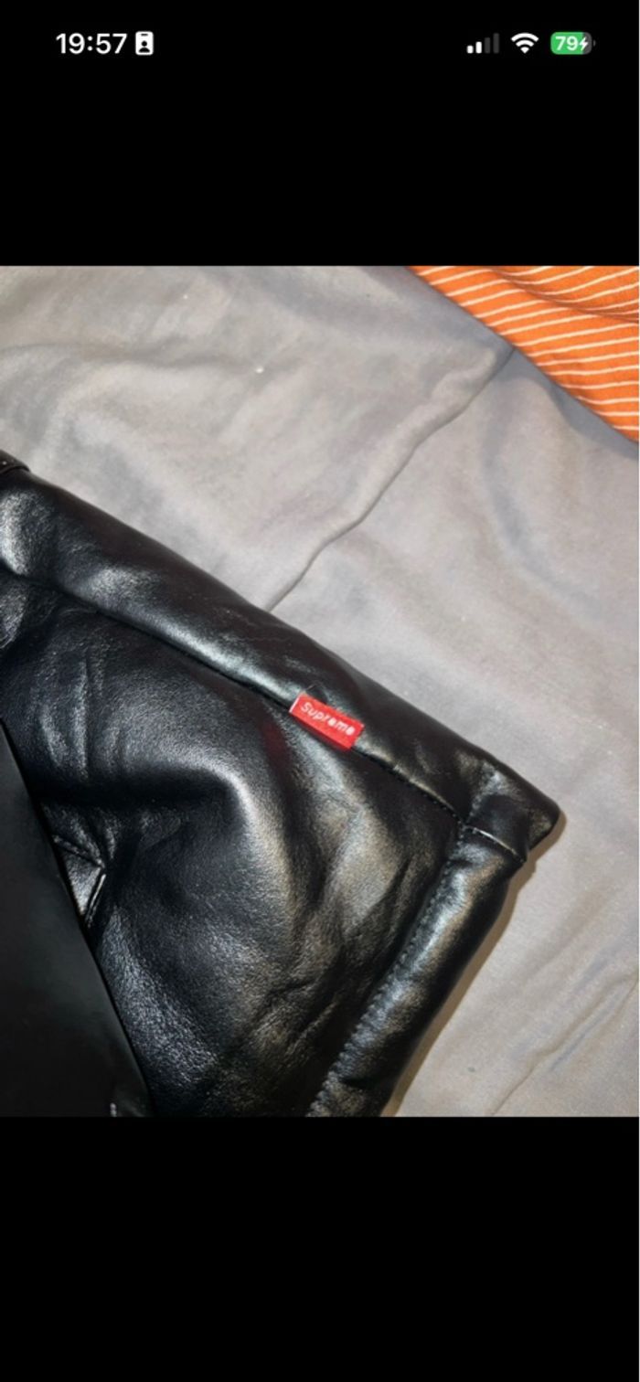 Blouson North Face&supreme officiel cuir souple édition limitée très rare - photo numéro 4