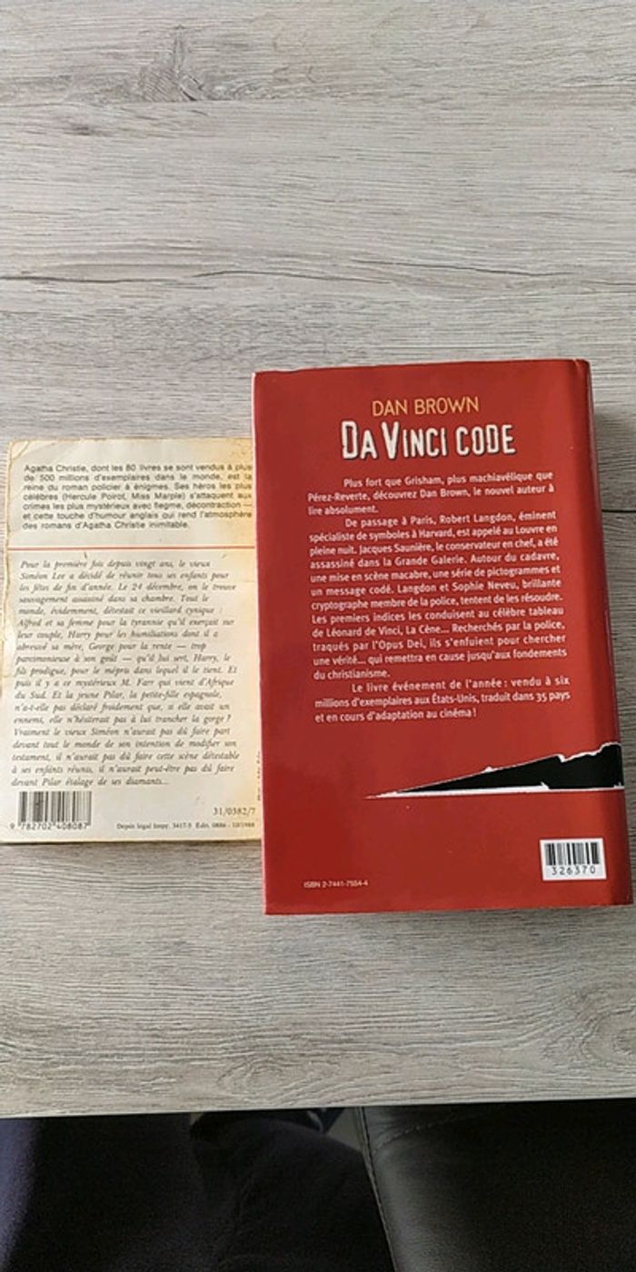 Livre da Vinci code + Agatha Christie - photo numéro 2