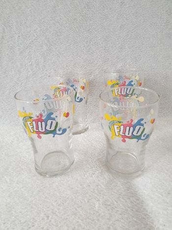 Lot de 4 verres flou de perrier