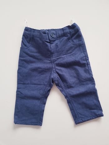 Baby Club - Pantalon droit - Taille élastiquée - Bleu (6 mois)