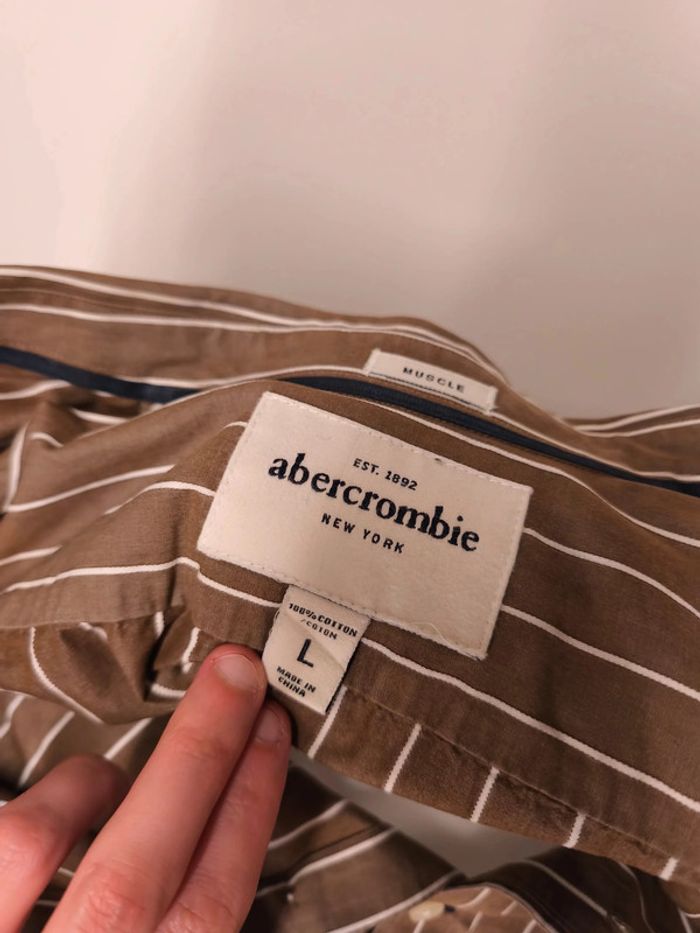 Chemise Abercrombie & Fitch Femme Taille L Brun - photo numéro 8