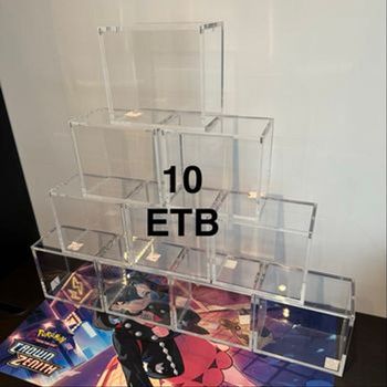 10 protections acryliques aimantées pour ETB Pokémon