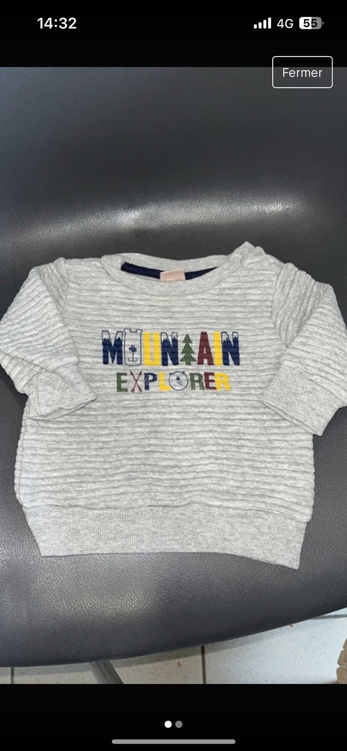 Pull et tee shirt manche longue 6M