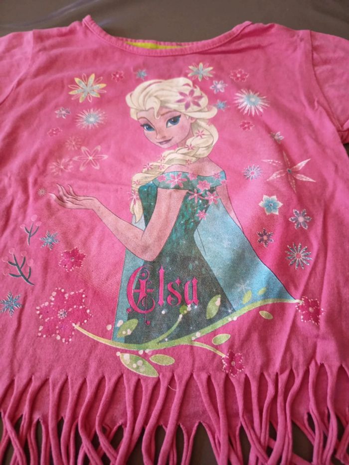 Tee shirt Reine des neiges avec franges - photo numéro 3