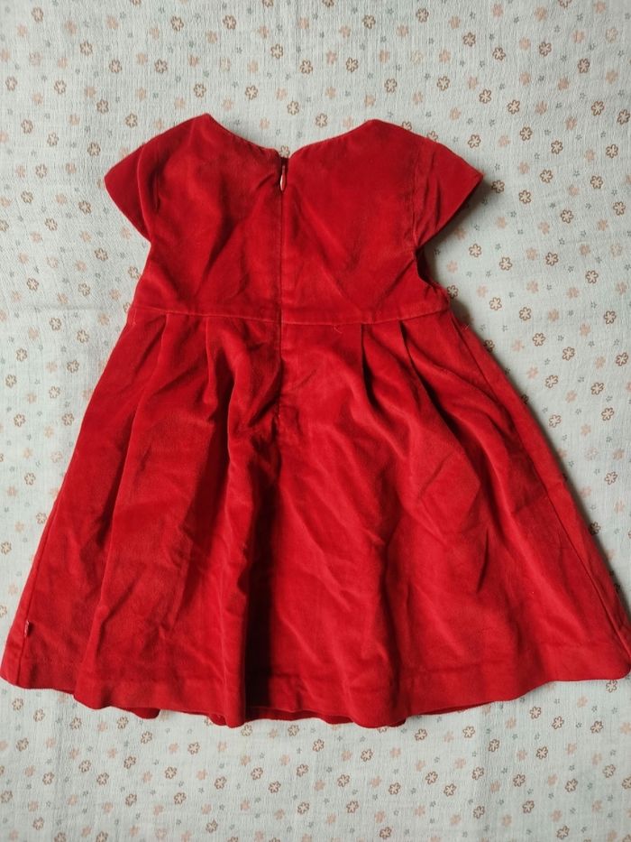 Robe rouge en velours Obaïbi - Taille 18 mois - Très bon état - photo numéro 5