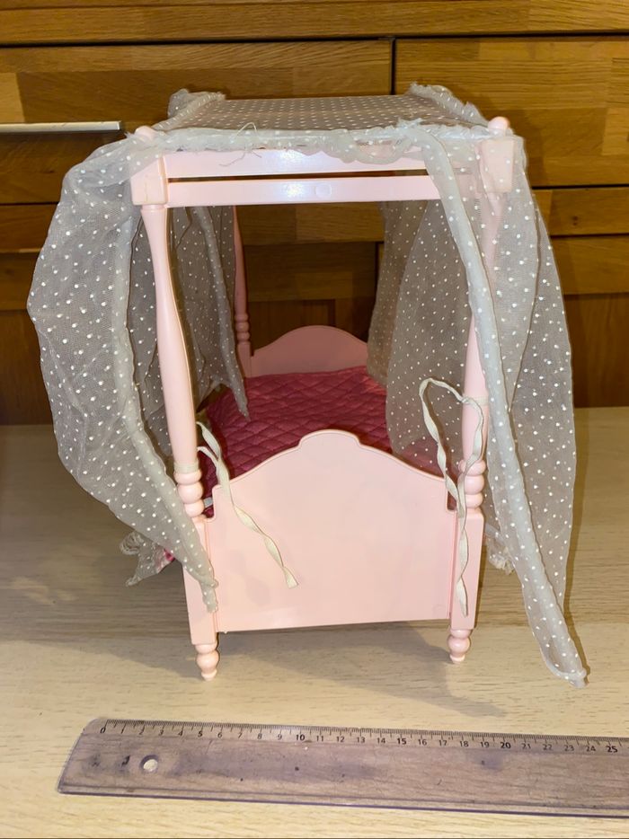 Barbie Mattel poupée lit baldaquin vintage dream glow bed 1985 - photo numéro 4
