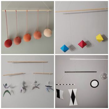 Neuf lot de 4 mobiles Montessori