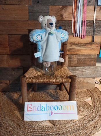 Doudou marionnette ours polaire Neskimos baby NAT tbe