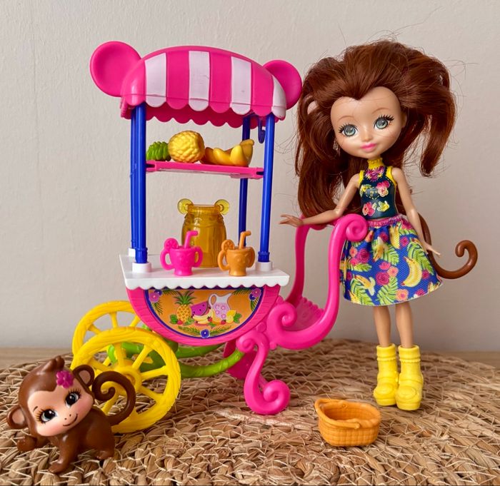 Enchantimals Merit le singe & Compass coffret « Stand de fruits »