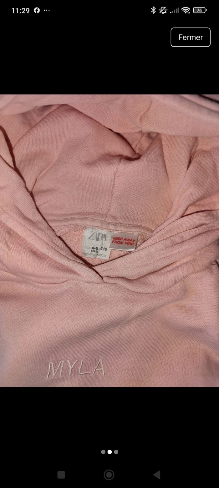 Pull 4 5 ans Zara prénom Myla - photo numéro 2