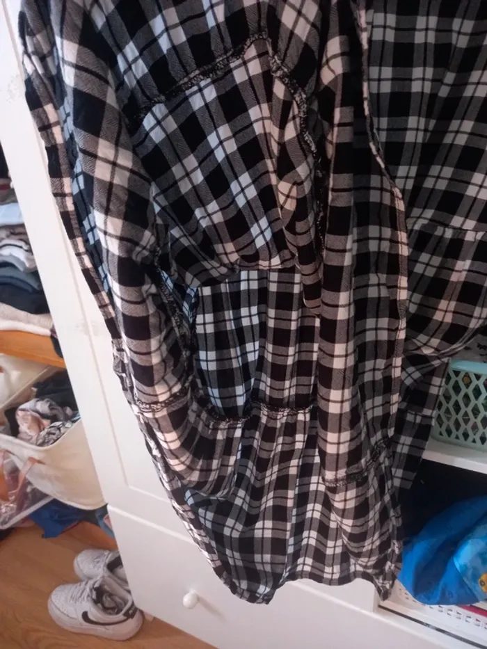 Robe à carreaux noirs et blancs H&M taille 42 - photo numéro 3