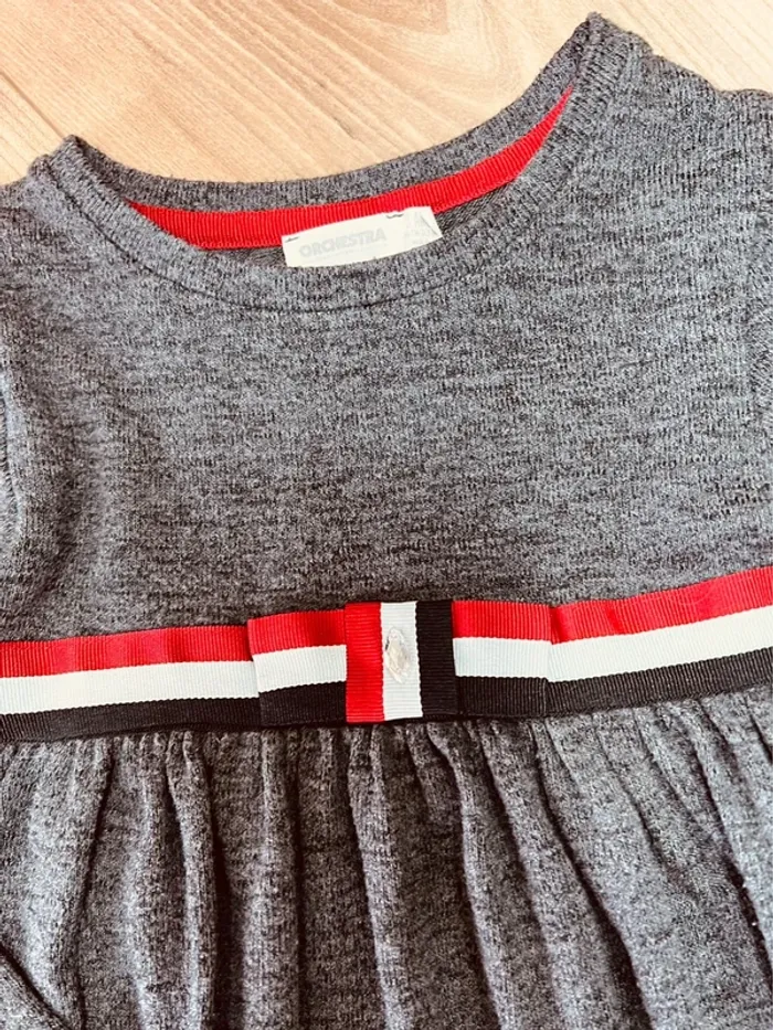 Taille 3 ans tenue 2 pièces fille orchestra gris noir et rouge 🩷 - photo numéro 3