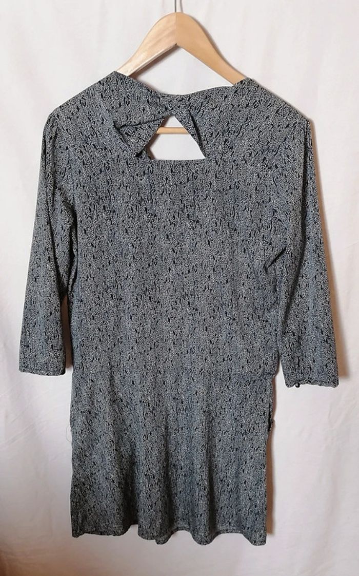 Robe courte fluide légère noir blanc Taille 2 ou M Maisons Scotch - photo numéro 9