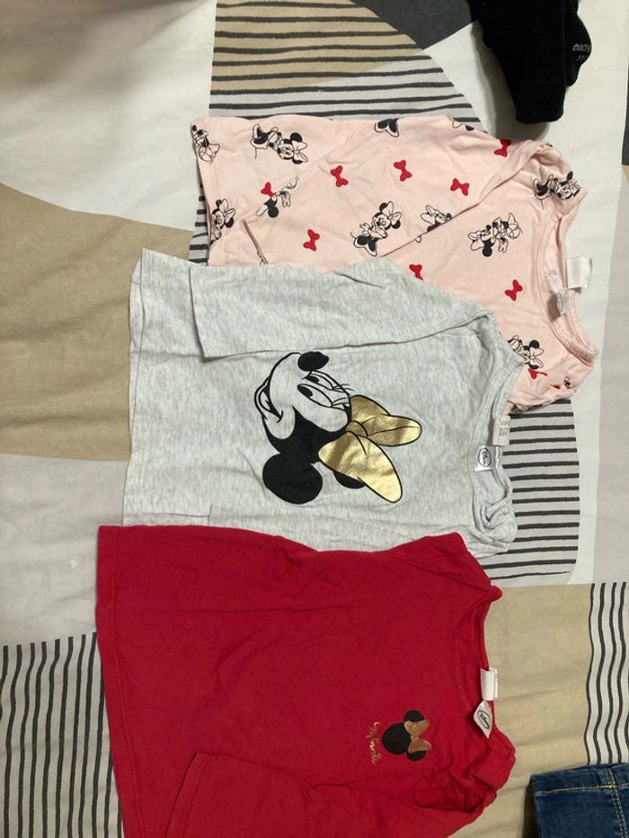 Lot de 3 tee shirt minnie manches longues bébé fille