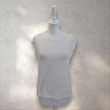 T-shirt manches courtes fluide et léger à motifs en transparence S