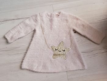 Vêtement bébé fille robe rose étoile Du pareil au même DPAM 18 mois Neuve