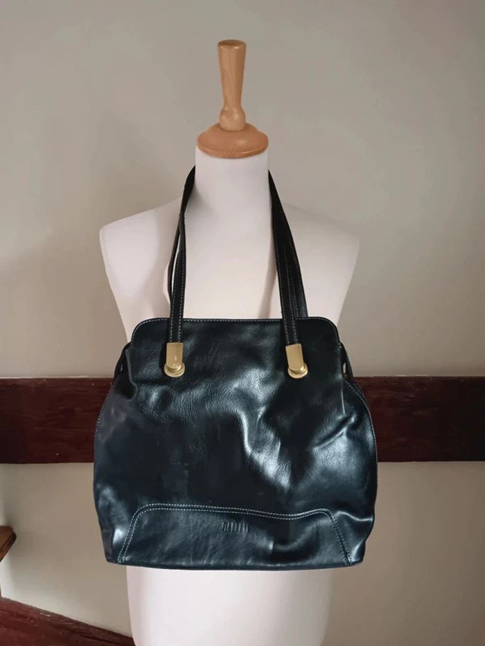 Sac noir porté épaule ou dos Oélanie - photo numéro 3
