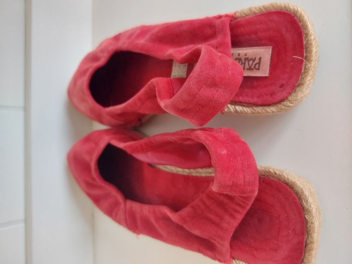 Espadrilles Pare Gabia rouges talon ouvert pointure 37 - photo numéro 4