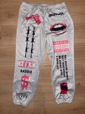 Hip Hop Graphic Print Sweatpants Femme Joggers Pantalon