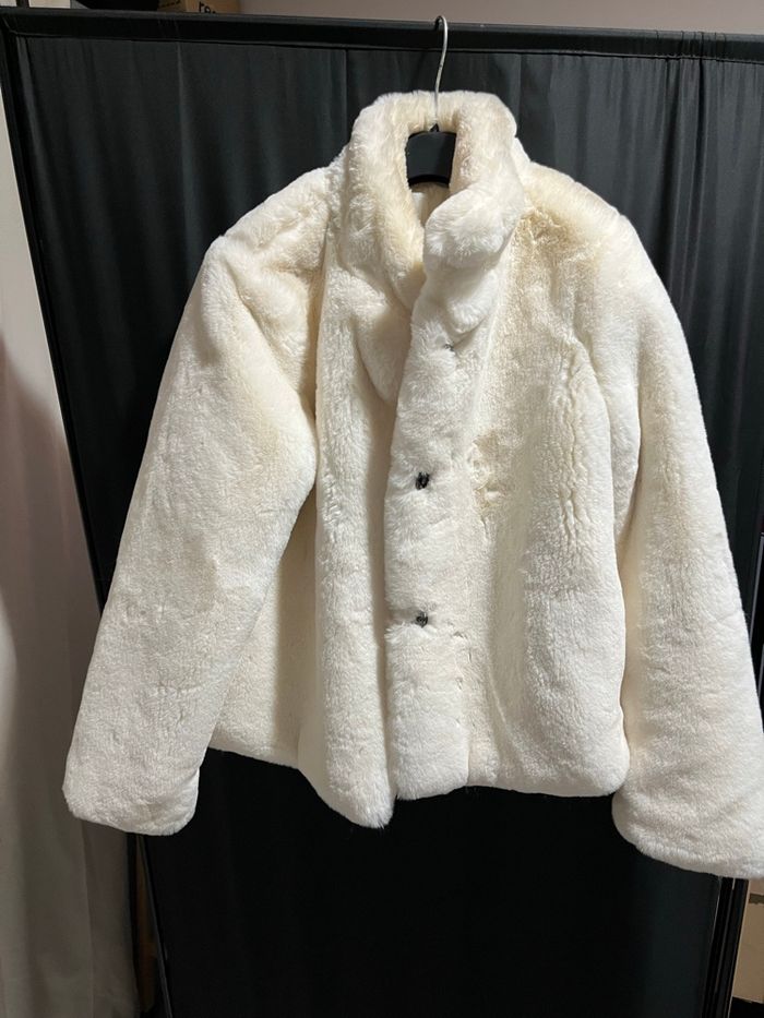 Veste fourrure blanche