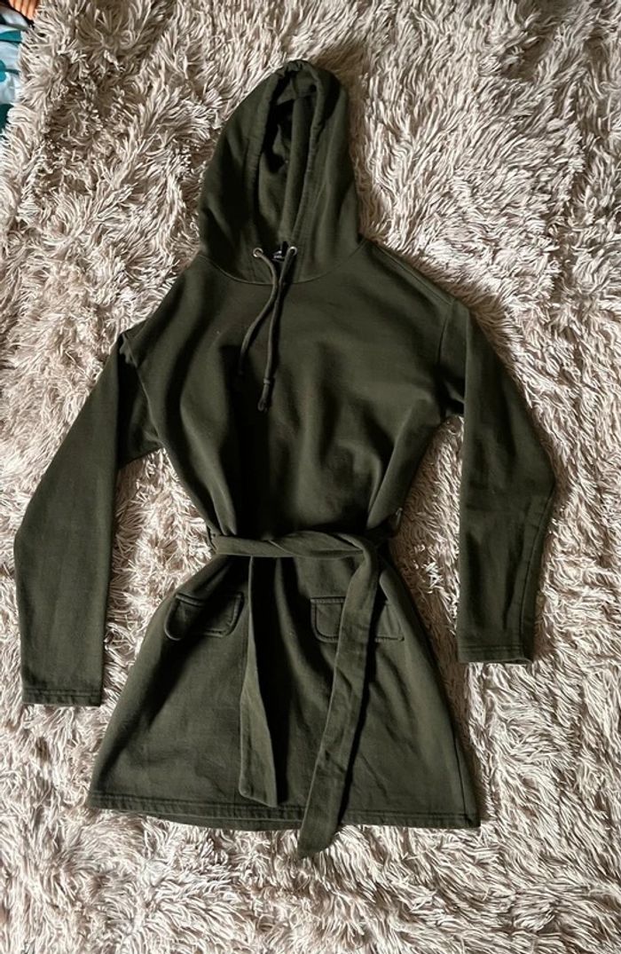 Robe à capuche kaki XS Boohoo