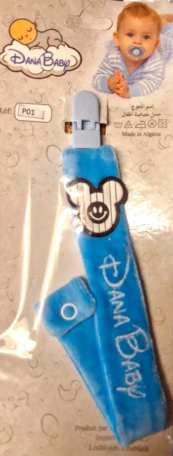 Attache tétine bleu