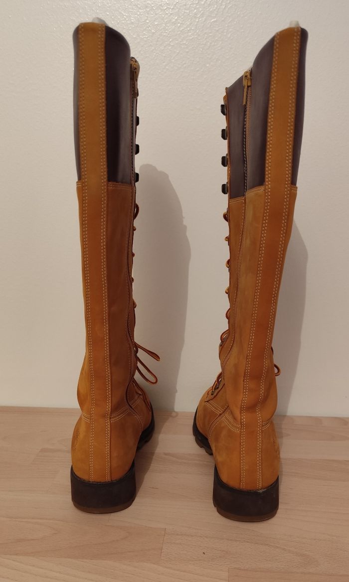 Bottes hautes Timberland femme taille 37 nubuck et cuire - photo numéro 5