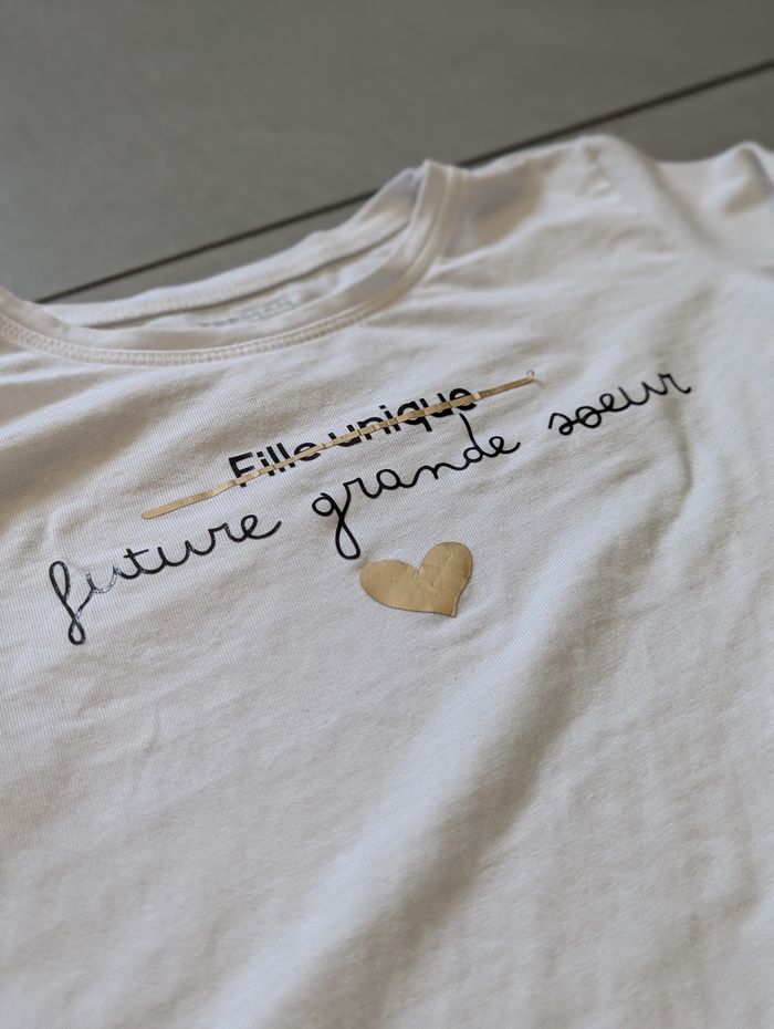 T-shirt manches longues annonce grande sœur