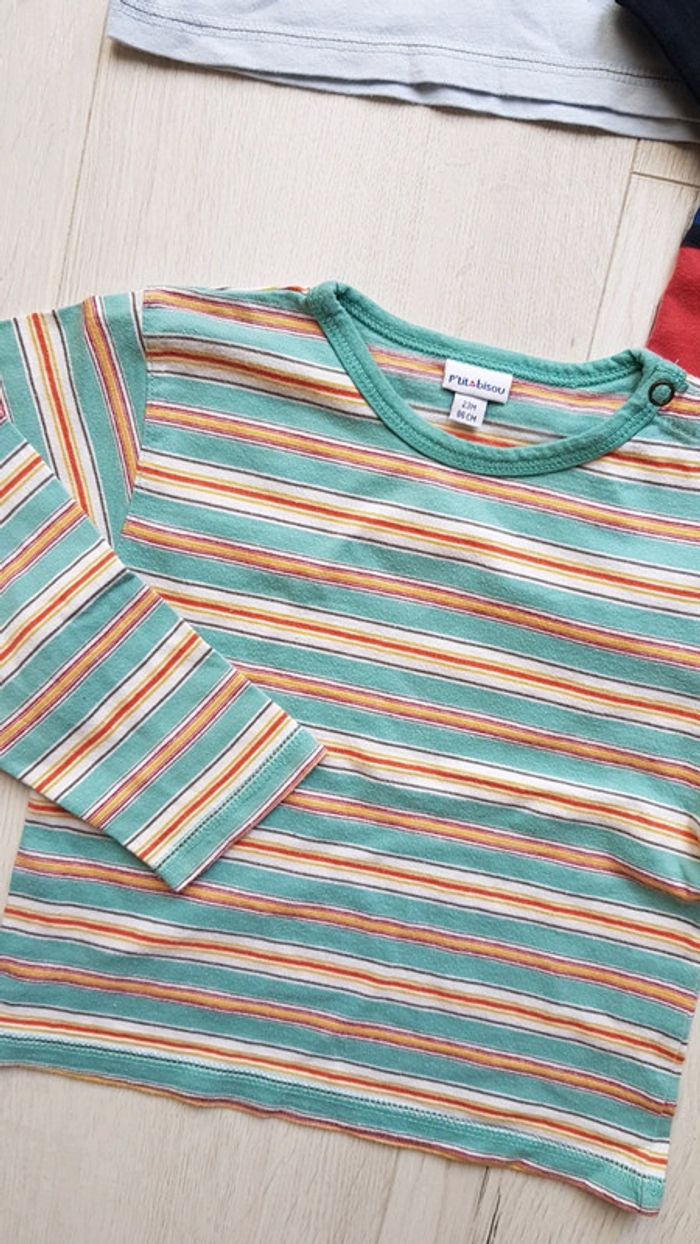 Lot de 3 tee shirts manches longues garcon 2ans - photo numéro 2