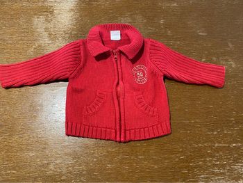 Gilet zippé rouge