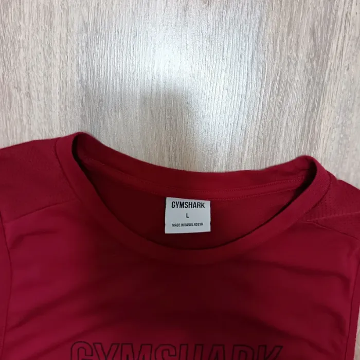 Teeshirt gymshark homme L rouge bordeaux débardeur - photo numéro 4