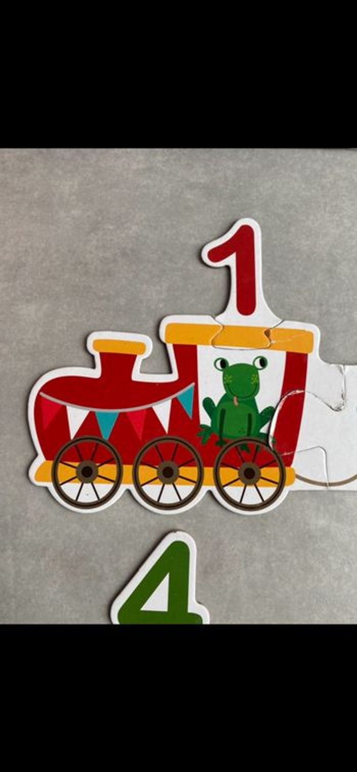 Puzzle Petit train avec chiffres et animaux - photo numéro 2