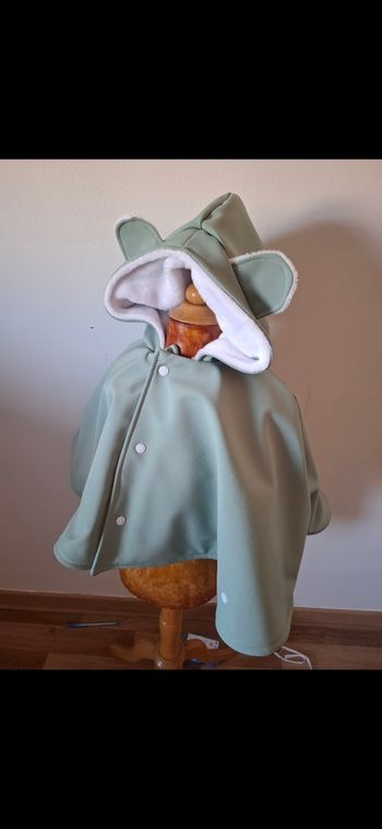 Poncho 0/18 mois menthe