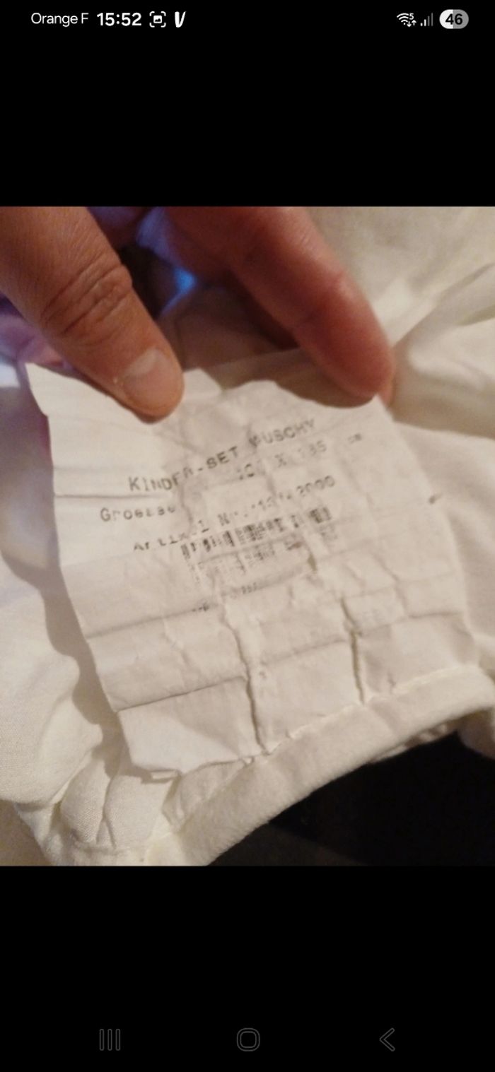 Couette blanche 100 / 135 cm - photo numéro 3