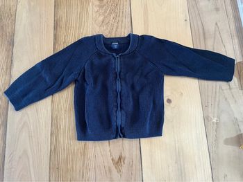 Gilet zippé bleu marine – 18 mois – Kiabi