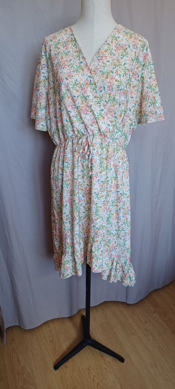 Très jolie robe d'été Légèrement courte devant femme T U 