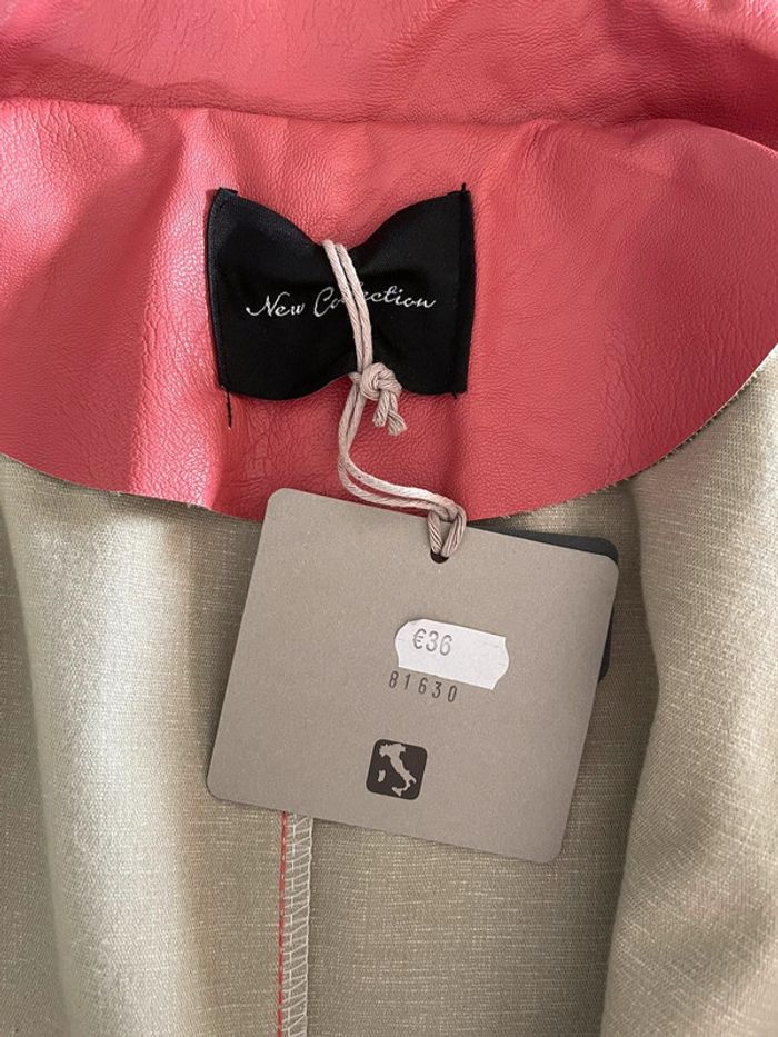 blazer en cuir rose - photo numéro 5