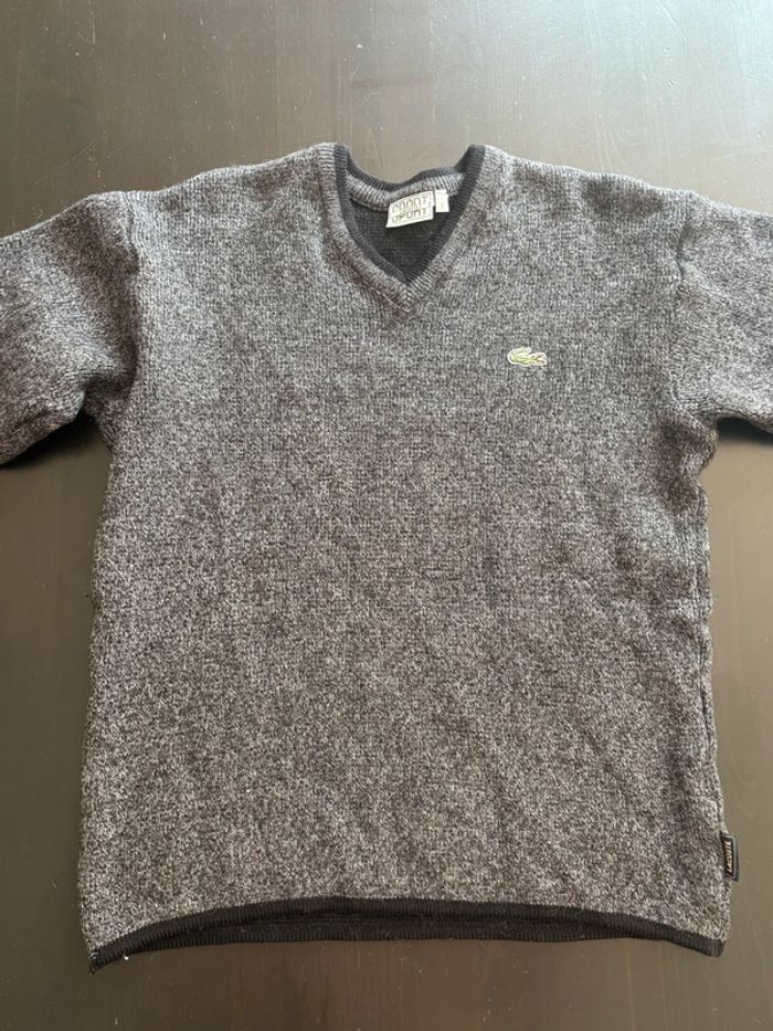 Pull Lacoste gris M (T3) bon état