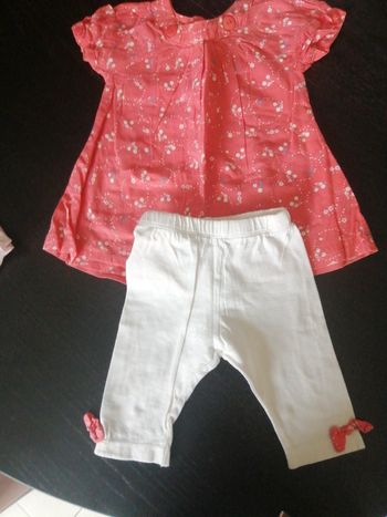 Ensemble Tunique et Pantacourt Petit Kimbaloo 3 mois