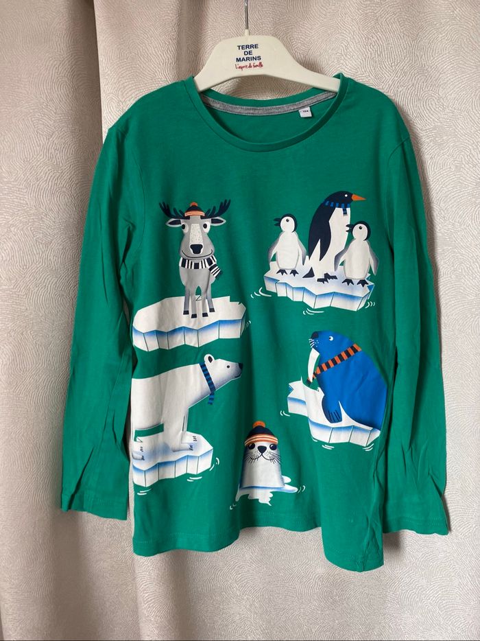T-shirt vert banquise 9 /10 ans Palomino C&A