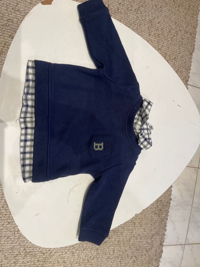 Pull garçon avec col 6 mois