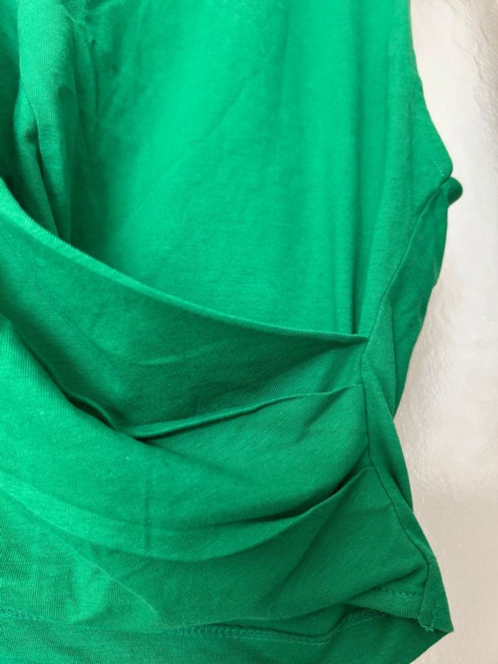 top sans manche vert nouer zara s neuf - photo numéro 3