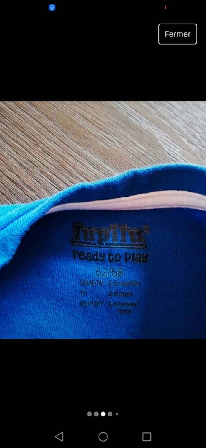 Lot t-shirts à manches longues bébé garçon 2/4 mois - photo numéro 3