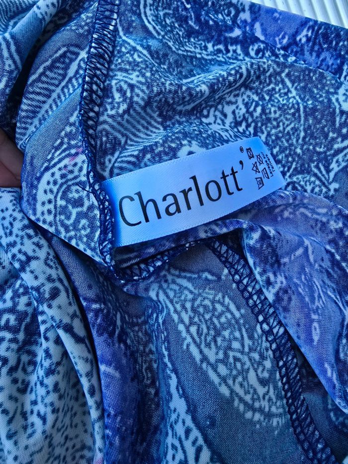 Robe chic drapée 🍒Charlott'🍒portée 1 fois Taille 38/40 - photo numéro 8