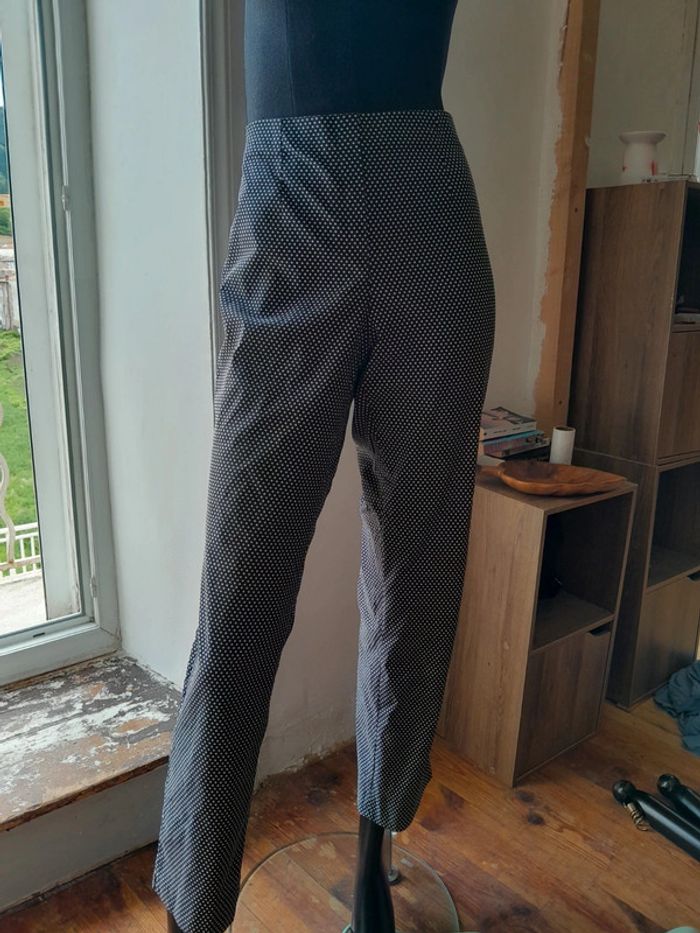 Pantalon à pois noir et blanc Taille 42 - photo numéro 5